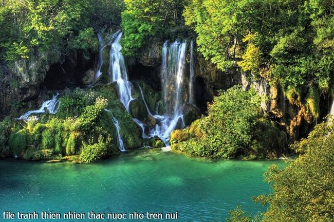 file tranh thien nhien thac nuoc nho tren nui